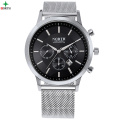 NORTH 6009 mesh strap Luxury Waterproof Business Clock Fashion Casual Watch Men Unique Steel Quartz Calendar Male Watches